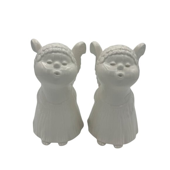 Vintage Fitz and Floyd Kissing Angel Candle Holders Set Of 2 White Ceramic - Picture 3 of 6